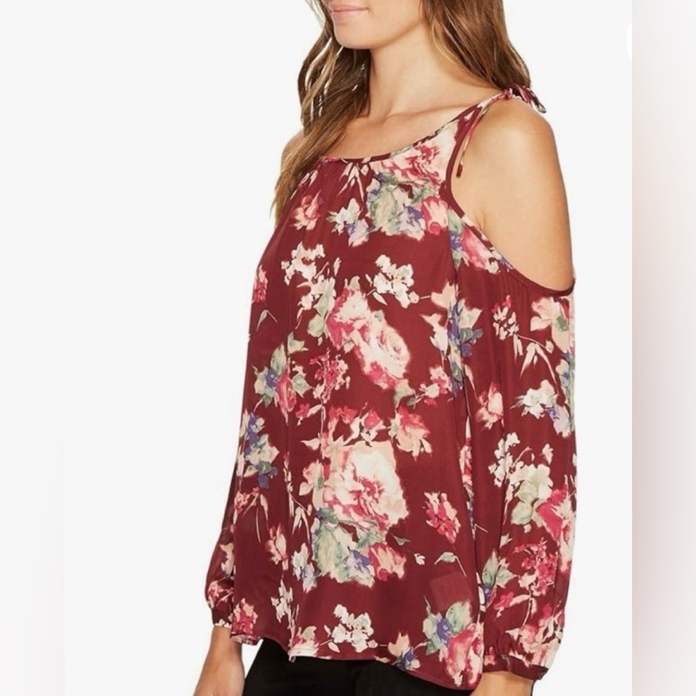 Joie Jilette Cold Shoulder TankTop Floral Silk - Picture 2 of 8